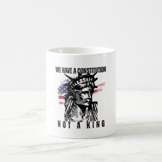 Mug Buste de la Liberté avec l'art du drapeau grunge
