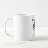 Mug Buste de la Liberté avec l'art du drapeau grunge (Gauche)