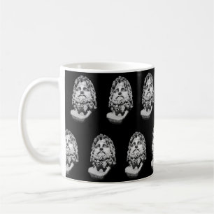 Mug Buste en marbre gréco-romain Classique Noir et Bla
