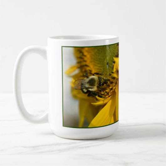 Mug Busy Bee on a Sunflower (Gauche)