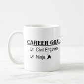 Mug Buts de carrière de Ninja - ingénieur civil (Gauche)