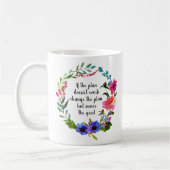 Mug Buts Motivation inspirationnelle Dit Floral (Gauche)