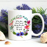 Mug Buts Motivation inspirationnelle Dit Floral<br><div class="desc">Ce design moderne comporte une couronne d'aquarelle fleurie entourant le texte "si le plan ne fonctionne pas,  changez le plan,  mais jamais le but" dans le script amusant de calligraphie #inspirer #inspirer #motiver #motiver #café #mugs #coffeemugs #cadeau #cadeaux #floral</div>