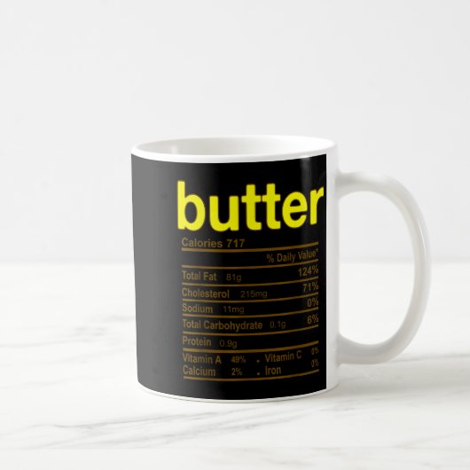 Mug Butter Nutrition Facts Funny Thanksgiving Christma (Droite)