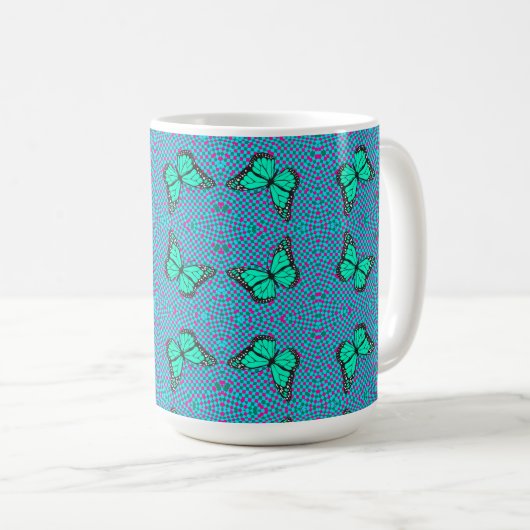 MUG BUTTERFLY BLEU (Devant droit)