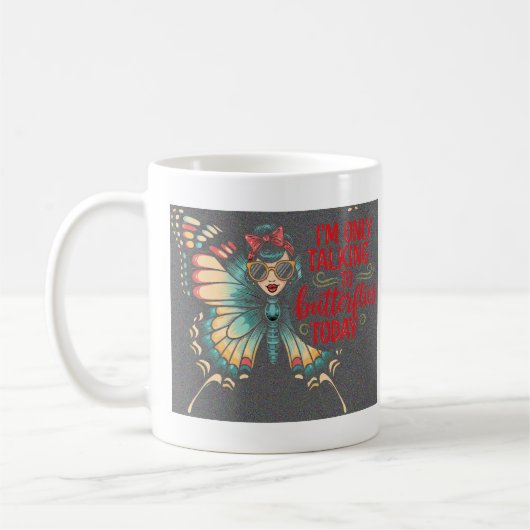 Mug Butterfly Girl - Only Talking to Butterflies (Gauche)