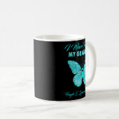 Mug Butterfly I Wear Teal For My Grandson Fragile X Sy (Devant droit)