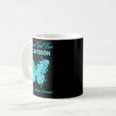 Mug Butterfly I Wear Teal For My Grandson Fragile X Sy (Devant gauche)