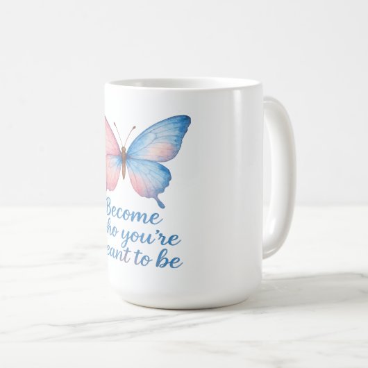 Mug Butterfly Inspirational Candle Label  (Devant droit)