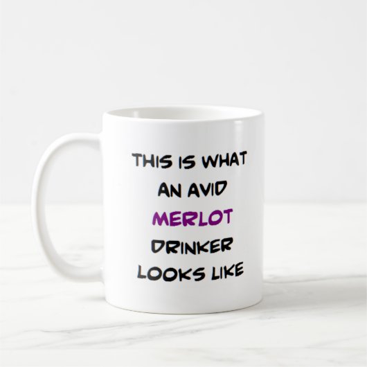Mug buveur de merlot, avide (Gauche)