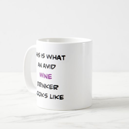 Mug buveur de vin, avide (Devant gauche)