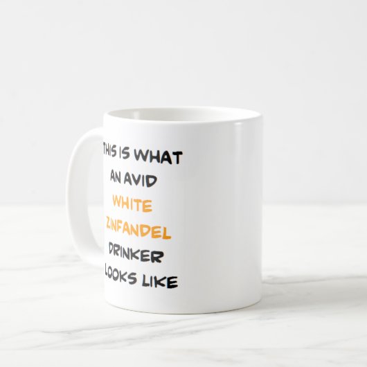 Mug buveur zinfandel blanc, avide (Devant gauche)