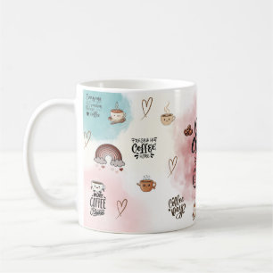 Mug « Buvez du café et soyez gentil – Pastel esthétiqu