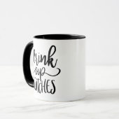Mug Buvez les sorcières drôle de citation de script Ha (Devant gauche)