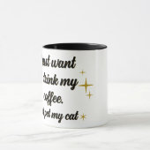 Mug Buvez un toiture et un chat (Centre)