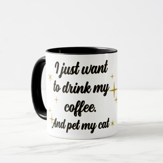 Mug Buvez un toiture et un chat (Devant gauche)