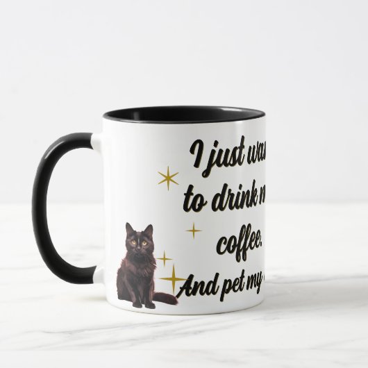 Mug Buvez un toiture et un chat (Gauche)