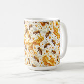 Mug Buzz & Drip – Seamless 8K Honey Bee Pattern with G (Devant droit)