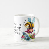 Mug Buzzz Off, abeille et fleurs (Devant droit)