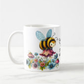 Mug Buzzz Off, abeille et fleurs (Gauche)