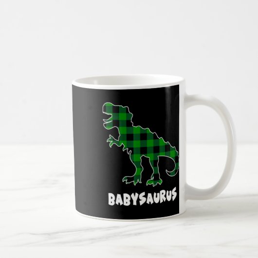 Mug By Saurus T-rex Dinosaurs Plaid St Patricks Day  (Droite)