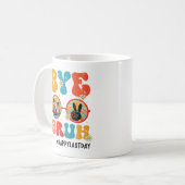 Mug Bye Bruh enseignant heureux le dernier jour de l'é (Devant gauche)