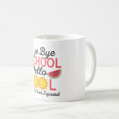 MUG BYE BYE SCHOOL HELLO POOL. (Devant droit)