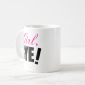 Mug BYE de fille ! Humour impertinent (Devant gauche)