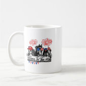 Mug Byrn In Usa Horses Drôle Cheval 4 juillet (Gauche)
