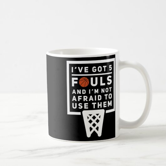 Mug Bysketbyll Player 5 Fouls - Fun Bysketbyll (Droite)