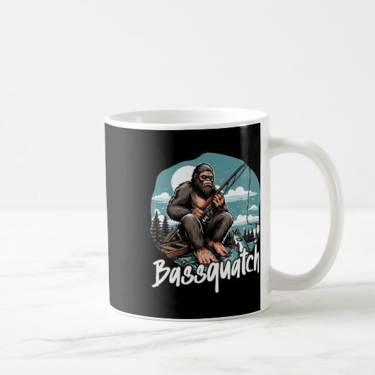 Mug Byssquatch! Drôle de pêche en plein air Rétro Pêch (Droite)