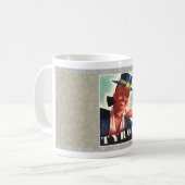 Mug c1940 AUTRICHE / TYROL AFFICHE DE VOYAGE MCM  (Devant gauche)