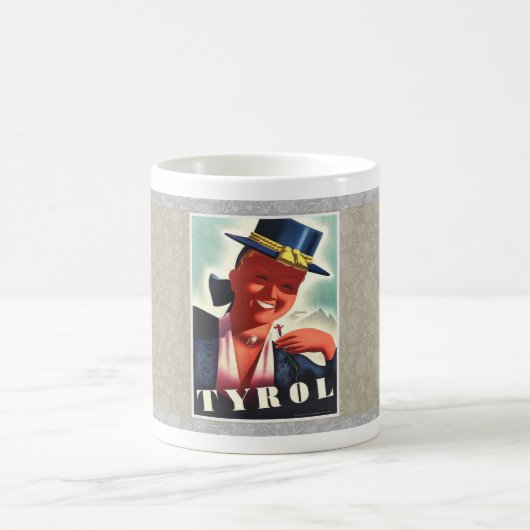 Mug c1940 AUTRICHE / TYROL AFFICHE DE VOYAGE MCM  (Centre)