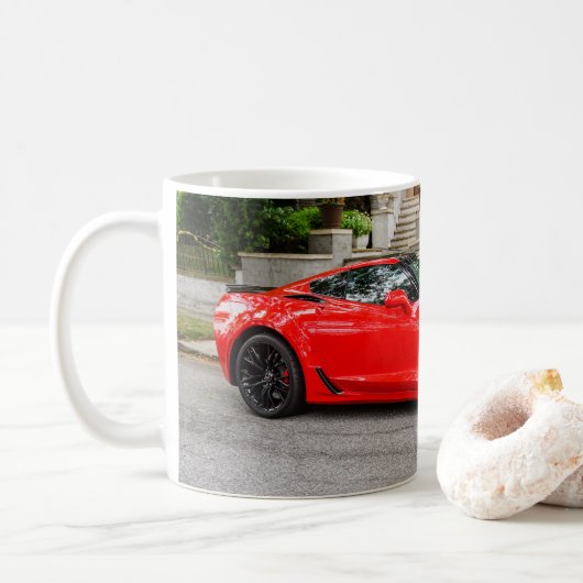Mug C7 rouge Chevrolet Corvette (Avec donut)