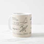 Mug C-130 Hercules - Plans de conception d'avion AD (Devant gauche)