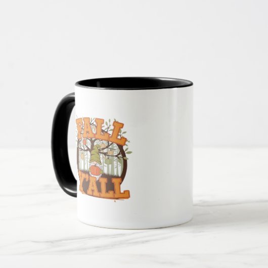 Mug C’est automne Y’all Citrouille Gnome Automne drôle (Devant gauche)