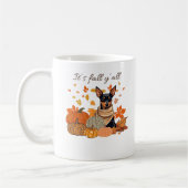 Mug C’est l’automne Y’all - Pinscher miniature avec Ci (Gauche)