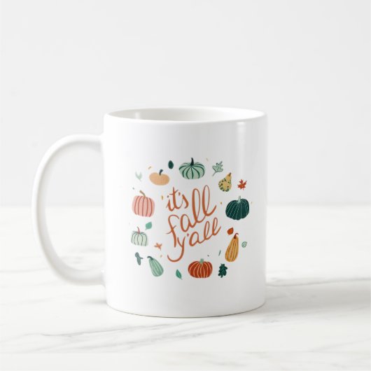 Mug C’est l’automne Y’all. Tomber Avec Citrouilles Et (Gauche)