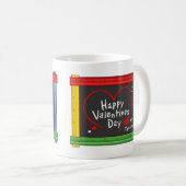 Mug C’est la Saint-Valentin et j’aime mon enseignant! (Devant droit)