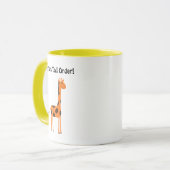 Mug C’est un gros plan, drôle de dessin de la Giraffe (Devant gauche)