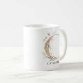Mug C Monogramme Floral Personnalisé (Devant droit)