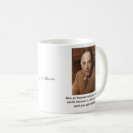 Mug C.S. Lewis : Visez le ciel (Devant droit)