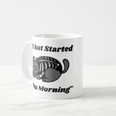 Mug Ça a juste commencé ce matin Drôle d'humour de tec (Devant gauche)