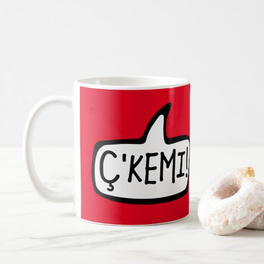 Mug Ça' Kemi ! Tosk albanais Word For Hi, Hey, What’s  (Avec donut)