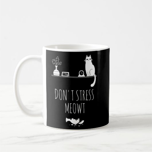 Mug Ca ne Stress pas Meowt Kitty Cat (Gauche)