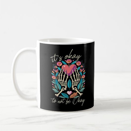 Mug Ça Ne Va Pas - Squelette Mains Avec Coeur (Gauche)