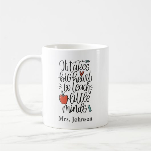 Mug Ça prend une citation de Big Heart Merci du profes (Gauche)