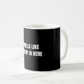 Mug Ça sent comme Upy ici humour de farceur (Devant droit)