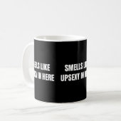 Mug Ça sent comme Upy ici humour de farceur (Devant gauche)