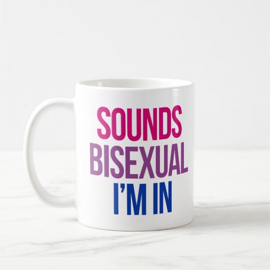 Mug Ça sonne bisexuel j'en suis (Gauche)